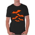 thumbnail image 1 of Awkward Styles Orange Bats Tshirt for Men Halloween Bats Shirt Men's Halloween Shirt Funny Cartoon Bats T Shirt Holiday Gifts for Him Halloween Party Outfit Family Trick Or Treat Men's Tshirt, 1 of 4