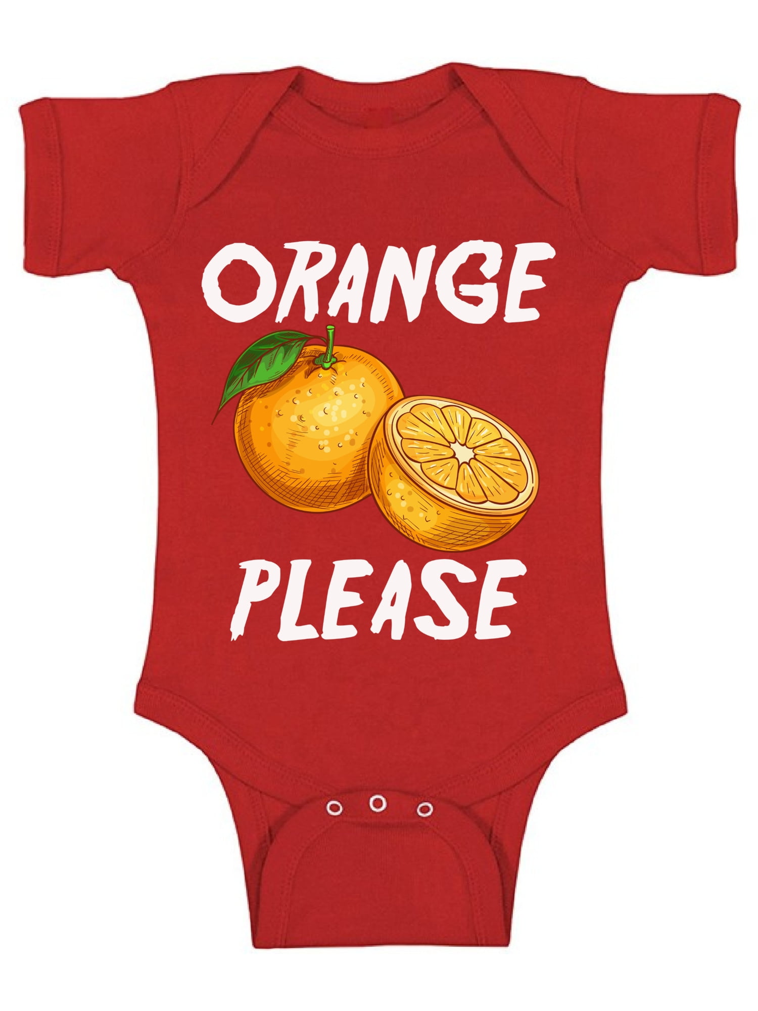 Awkward Styles Orange Please Baby Bodysuit Short Sleeve for Girls Orange Baby Clothes Romper for
