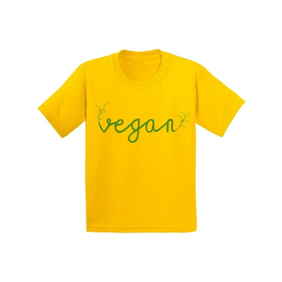 Awkward Styles Original Children's Shirts Vegan Kids Fashion Stylish Foliage T-Shirts for Youth Vegetarian Kids T Shirt Clothes for Kids Vegetarian Gifts Vegan Friendly Clothing Hey Vegetarians