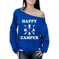 thumbnail image 1 of Awkward Styles Oversized Sweater Happy Camper Off The Shoulder Sweatshirt Camper Off Shoulder Sweater for Mom Happy Camper Oversized Sweater for Women Camping Clothes Happy Camper Sweatshirt, 1 of 4