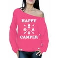 thumbnail image 1 of Awkward Styles Oversized Sweater Happy Camper Off The Shoulder Sweatshirt Camper Off Shoulder Sweater for Mom Happy Camper Oversized Sweater for Women Camping Clothes Happy Camper Sweatshirt, 1 of 4