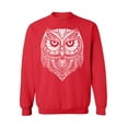 thumbnail image 1 of Awkward Styles Owl Unisex Crewneck Sweater for Men Patterned Crewneck for Women Owl Top Indian Tracery Sweater Indian Pattern Crewneck for Her Owl Crewnecks Animal Sweatshirt Animals Crewneck, 1 of 5