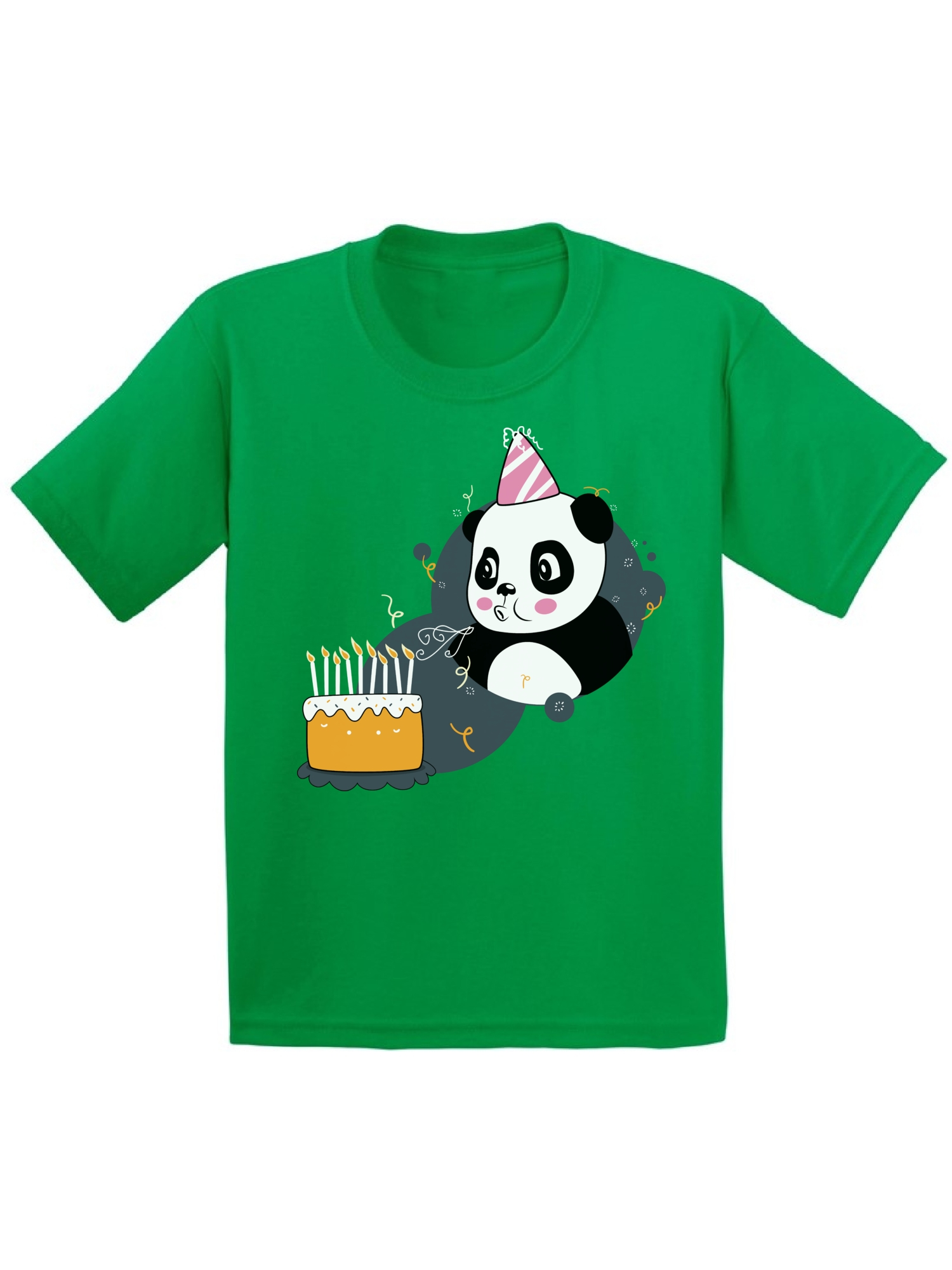 Awkward Styles Panda Birthday Youth Shirt Kids Themed Party Birthday Gifts for Kids Cute Panda with a Birthday Cake Tshirt Funny Birthday Shirts for Boys Funny Birthday Shirts for Girls - image 1 of 4