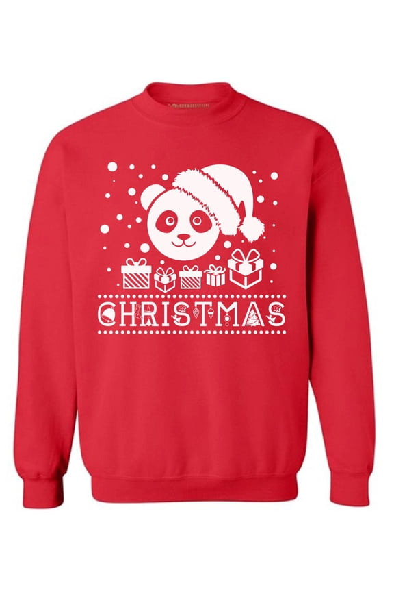 Panda Christmas Sweater Christmas Sweatshirt for Panda Love Christmas Sweater Christmas Sweater Christmas Gifts for Men Xmas Gifts for Women