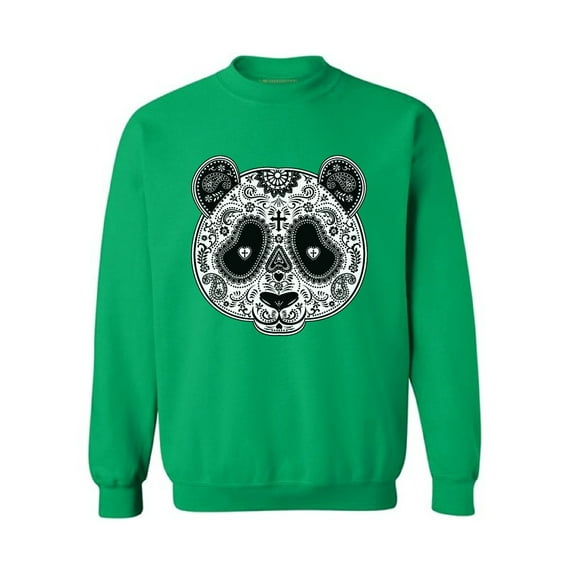 Awkward Styles Panda Skull Sweatshirt Dia de los Muertos Gifts Skull Clothing Sugar Skull Sweater for Women Day of the Dead Outfit Skull Sweatshirt for Men Gifts for Panda Lovers Animal Skull Jumper