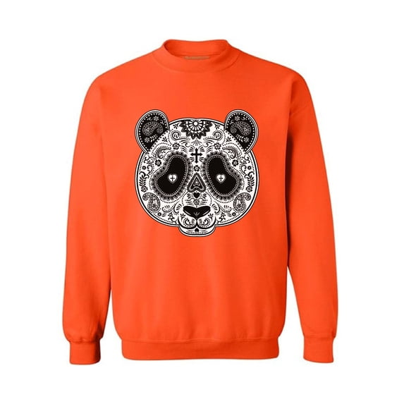 Awkward Styles Panda Skull Sweatshirt Dia de los Muertos Gifts Skull Clothing Sugar Skull Sweater for Women Day of the Dead Outfit Skull Sweatshirt for Men Gifts for Panda Lovers Animal Skull Jumper