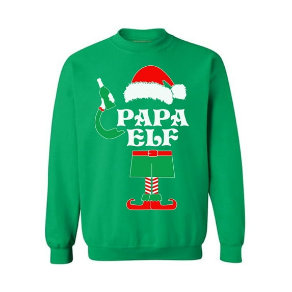Awkward Styles Papa Elf Christmas Sweatshirt Funny Elf Christmas Sweater Elf Suit Christmas Sweater Papa Elf Christmas Holiday Sweatshirt Christmas Gift Idea for Daddy