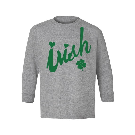 Awkward Styles Patricks Day Youth Long Sleeve T-shirt Irish Leaf Clover Crewneck Tee for Kids Proud Irish