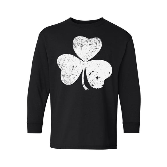 Awkward Styles Patricks Day Youth Long Sleeve T-shirt Irish Leaf Crewneck Tee for Kids Proud Irish