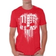 thumbnail image 1 of Awkward Styles Patriotic Shirts for Men White Skull T Shirt for Him American Flag Shirts for Husband USA Lovers Gifts Military American Flag American Reaper Men's T Shirt Skeleton Shirts for Men, 1 of 4