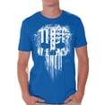 thumbnail image 1 of Awkward Styles Patriotic Shirts for Men White Skull T Shirt for Him American Flag Shirts for Husband USA Lovers Gifts Military American Flag American Reaper Men's T Shirt Skeleton Shirts for Men, 1 of 4