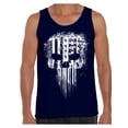 thumbnail image 1 of Awkward Styles Patriotic Tanks for Men White Skull Tank Top for Him American Flag Tank Top Gifts from America Military American Flag American Reaper Men's Tanks Stylish Skeleton Tank Top for Men, 1 of 4