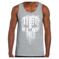thumbnail image 1 of Awkward Styles Patriotic Tanks for Men White Skull Tank Top for Him American Flag Tank Top Gifts from America Military American Flag American Reaper Men's Tanks Stylish Skeleton Tank Top for Men, 1 of 4