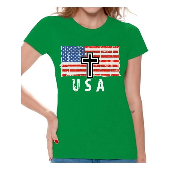 Awkward Styles Patriotic Tshirt for Women Army Tshirts for Women USA Gifts for Mom Veteran Army Clothes Collection American Army Shirts for Women US Flag Shirt for Ladies Proud T-Shirt for Ladies
