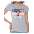 thumbnail image 1 of Awkward Styles Patriotic Tshirt for Women Army Tshirts for Women USA Gifts for Mom Veteran Army Clothes Collection American Army Shirts for Women US Flag Shirt for Ladies Proud T-Shirt for Ladies, 1 of 4