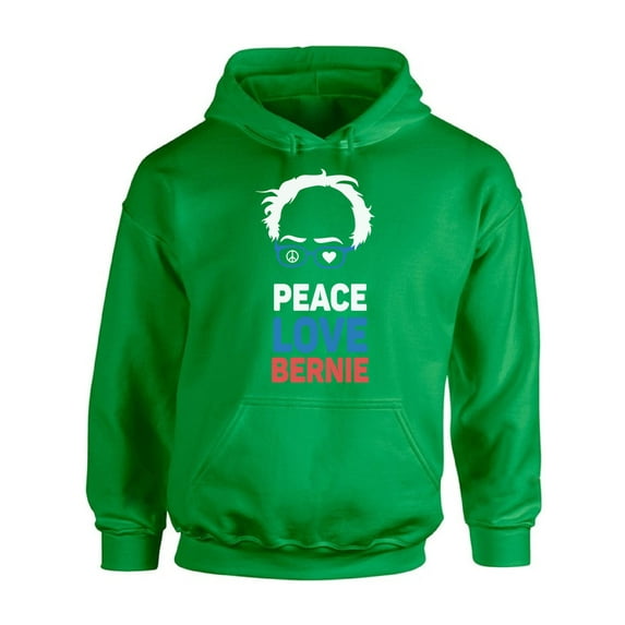 Awkward Styles Peace Love Bernie Hoodie Political Unisex Sweater Hoodie Election Hoodies United States of America Patriotic Clothing Collection 2020 Choice Peace Love Bernie Fans Gifts Sanders Hoodie
