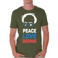 thumbnail image 1 of Awkward Styles Peace Love Bernie Men Shirt Bernie for President T Shirt for Men Bernie Shirt United States of America Patriotic Clothing Collection 2020 Choice Peace Love Bernie Fans Gifts for Him, 1 of 4