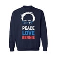 thumbnail image 1 of Awkward Styles Peace Love Bernie Unisex Crewneck Democrat Sweater Choice is Yours Crewneck United States of America Patriotic Clothing Collection 2020 Choice Peace Love Bernie Gifts Sanders Crewneck, 1 of 5