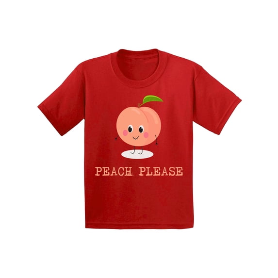 Awkward Styles Peach Please Youth T Shirt for Girls Shirts for Boys Funny Peach Kids Clothes Peach Outfit Fruits Shirts Berry T-Shirt for Children Kids Items Cute Fruits Tshirt Berry Lovers Clothing