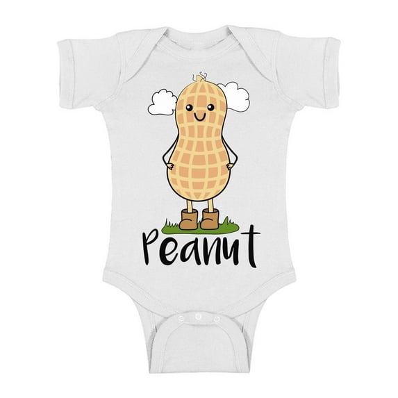 Awkward Styles Peanut One Piece Newborn Baby Peanut Outfit Little Peanut One Piece Romper Peanut Baby Bodysuit Short Sleeve Cute Baby Romper Baby Items Baby Girl Clothes Peanut Romper for Baby Boys