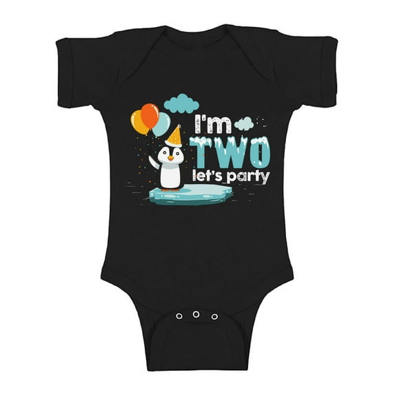 Awkward Styles Penguin Baby Bodysuit Short Sleeve Zoo Theme Baby Bodysuit 2nd Birthday Penguin Second B Day Gifts Baby One Piece Outfit Penguin Bodysuit Penguin Birthday Gifts Cute Baby Girl Clothes