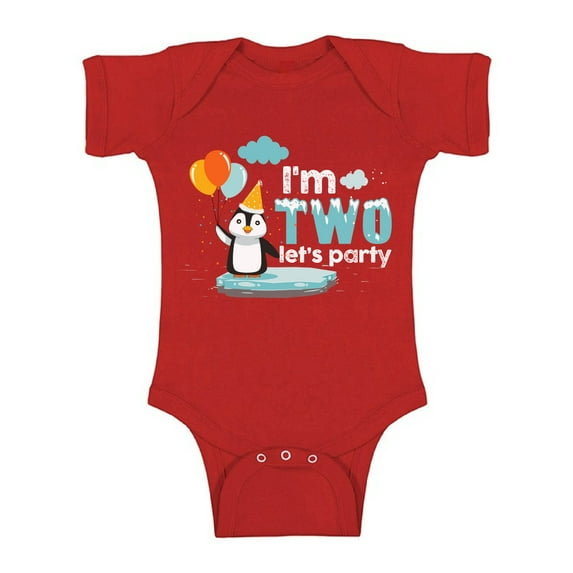 Awkward Styles Penguin Baby Bodysuit Short Sleeve Zoo Theme Baby Bodysuit 2nd Birthday Penguin Second B Day Gifts Baby One Piece Outfit Penguin Bodysuit Penguin Birthday Gifts Cute Baby Girl Clothes