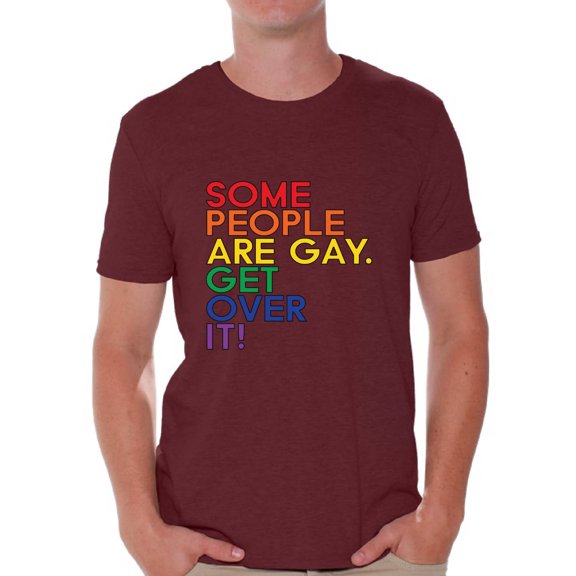 Awkward Styles Some People are Gay Get Over It T Shirt Gay Pride Flag Tshirt for Him Gay Mens Shirt Gay Flag T Shirt Gay T Shirt Mens Tshirt for Gay Boyfriend Rainbow Gay T Shirt Gay Tshirt for Him