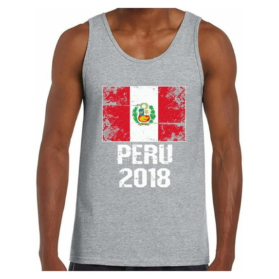 Awkward Styles Peru 2018 Soccer Tank Top for Men Peruvian Flag Muscle Shirt