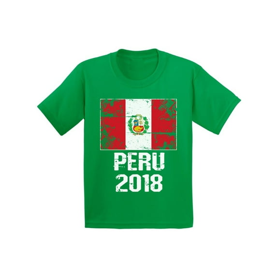 Awkward Styles Peru 2018 Youth Shirt Kids Peruvian Flag Shirt Kids Soccer Gifts