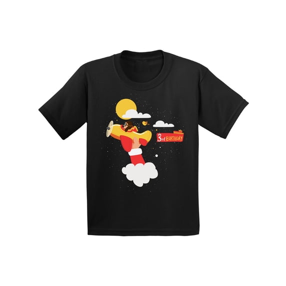 Awkward Styles Pilot Birthday Toddler Shirt Airplane Birthday Tshirt 3rd Birthday Party Pilot Gifts for 3 Year Old Cute Birthday Girl Shirt Pilot Birthday Tshirt for Boys 3 Year Birthday Party