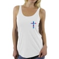 thumbnail image 1 of Awkward Styles Pink and Blue Cross Racerback Tank Tops for Women Christian Clothes for Ladies Jesus Womens Racerback Tank Top Jesus Clothing Christian Cross Tanks T Shirt for Her Cross Ladies Shirt, 1 of 4