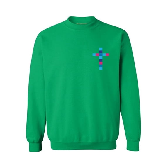 Awkward Styles Pink and Blue Cross Unisex Crewnecks Christian Crewneck for Her Cross Clothes Jesus Cross Crewneck for Women Jesus Sweater for Men Christian Gifts Cross Outfit for Men and Women
