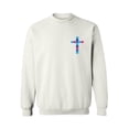 thumbnail image 1 of Awkward Styles Pink and Blue Cross Unisex Crewnecks Christian Crewneck for Her Cross Clothes Jesus Cross Crewneck for Women Jesus Sweater for Men Christian Gifts Cross Outfit for Men and Women, 1 of 5