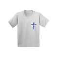 thumbnail image 1 of Awkward Styles Pink and Blue Cross Youth Shirt Christian T Shirt for Boys Christian Cross Shirts for Girls Jesus T-Shirt for Children Christian Gifts Jesus Clothing for Children Cross T-Shirt for Kids, 1 of 4