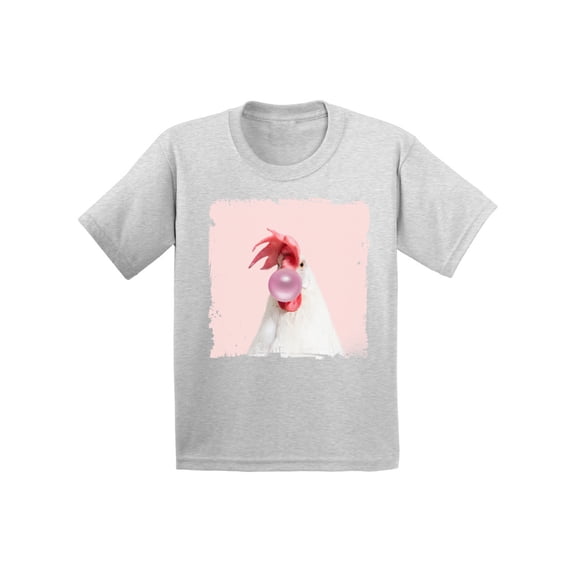 Awkward Styles Pink Bubble Shirt Cute Infant Shirt Rooster Shirt Animals Prints Kids T Shirt Rooster Infant Tshirt Cute Gifts for Children Clothing Lovely Shirt Rooster Lovers Funny Gifts for Kids
