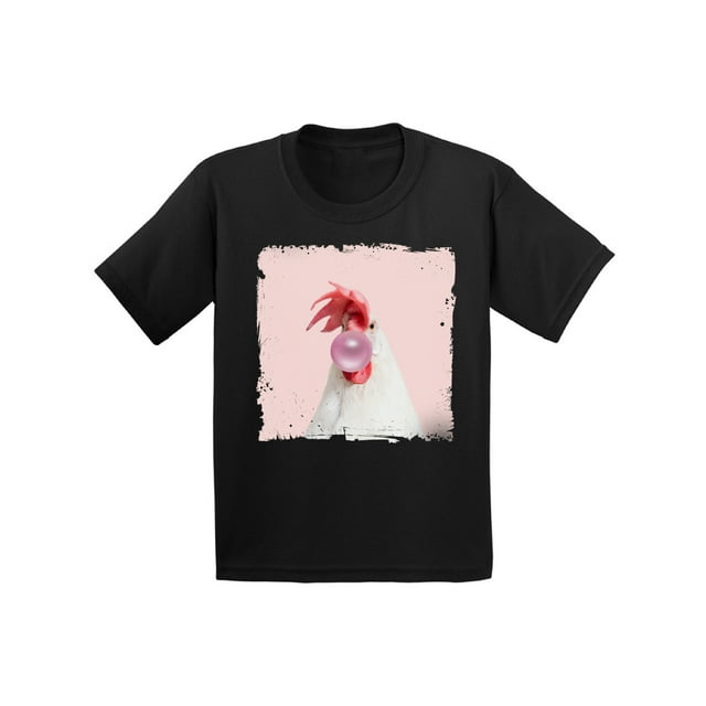Awkward Styles Pink Bubble Shirt Cute Infant Shirt Rooster Shirt Animals Prints Kids T Shirt Rooster Infant Tshirt Cute Gifts for Children Clothing Lovely Shirt Rooster Lovers Funny Gifts for Kids