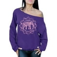 thumbnail image 1 of Awkward Styles Pink Elephant Off The Shoulder Sweatshirt for Women Patterned Oversized Sweater Women Fashion Tracery Sweatshirt Indian Pattern Elephant Oversized Sweatshirts Animal Sweater, 1 of 4