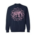 thumbnail image 1 of Awkward Styles Pink Elephant Unisex Crewneck Patterned Crewneck for Women Elephant Sweater for Him Tracery Sweater Indian Pattern Crewneck Elephant Crewnecks Animal Sweatshirt Animals Crewneck, 1 of 5
