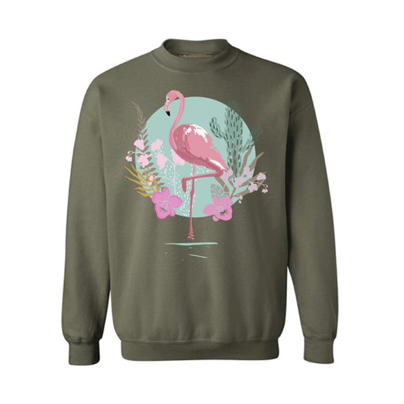 Awkward Styles Pink Floral Flamingo Sweatshirt Pink Flamingo Sweatshirt for Him Flamingo Collection Pink Flamingo Sweatshirt for Her for Women Summer Sweater for Men Pink Flamingo Pink Flamingo Outfit