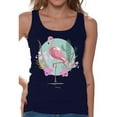 thumbnail image 1 of Awkward Styles Pink Floral Flamingo Tank Top T-Shirt for Her Flamingo Shirts Summer Clothes for Women Beach Tanks Pink Flamingo Tshirt for Ladies Summer Gifts Flamingo Shirts Beach Clothing Collection, 1 of 4