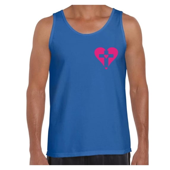 Awkward Styles Pink Heart Cross Tank Top Shirts for Men Christian Mens Tanks Christian Cross Clothes for Men Jesus Lord Christian Birthday Gifts Jesus Cross Shirts Jesus Clothing Cross Mens Shirt