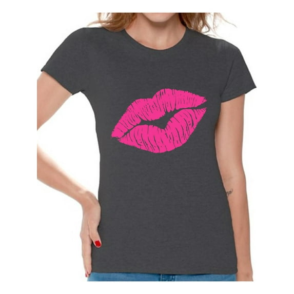 Awkward Styles Pink Lips Shirt Retro 80s Neon Lips T Shirt 80s Shirt 80s T Shirt Retro Vintage 80s Costume 80s Clothes for Women 80s Outfit 80s Party Girl Shirt 80s Accessories