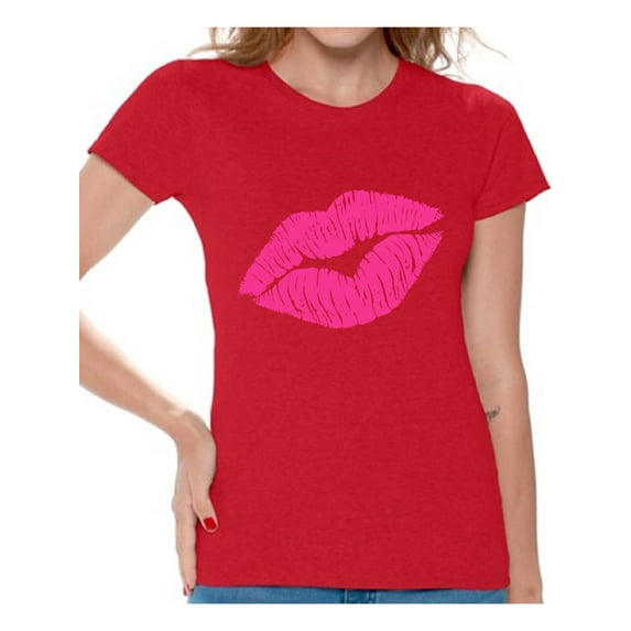 Awkward Styles Pink Lips Shirt Retro 80s Neon Lips T Shirt 80s Shirt 80s T Shirt Retro Vintage 80s Costume 80s Clothes for Women 80s Outfit 80s Party Girl Shirt 80s Accessories