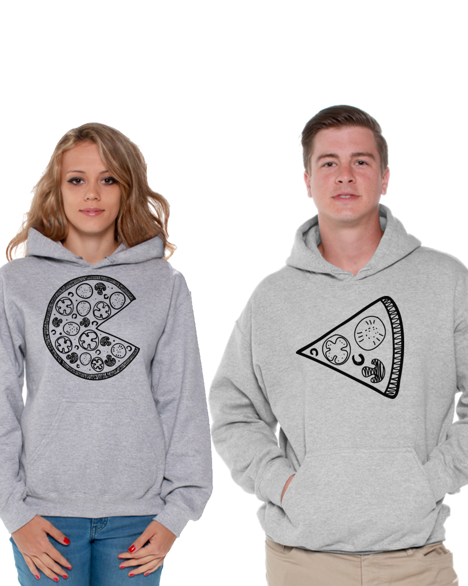 Awkward Styles Pizza Matching Couple Hoodies Funny Matching Pizza Couples Sweaters Pizza Slice Sweatshirt for Women Pizza Sweater for Men Valentine's Day Cute Love Gift Ideas for Pizza Lovers - image 1 of 5