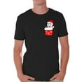 thumbnail image 1 of Awkward Styles Pocket Cat Christmas Shirt Men's Holiday Tee Christmas Cat Christmas Tshirts for Men Kitten in Pocket Shirt Funny Tacky Party Holiday Xmas Gift for Him Christmas Holiday Top, 1 of 4
