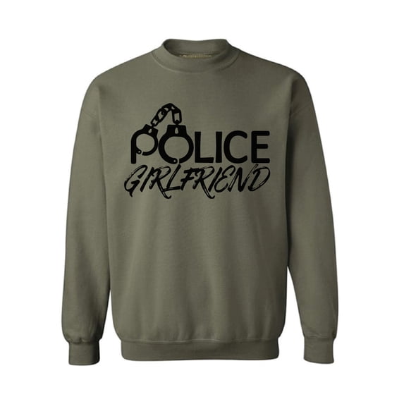 Awkward Styles Police Girlfriend Sweatshirt Police Girlfriend Sweater Valentine's Day Gift Police Officer Girlfriend Valentine Sweater for Women Girlfriend Gifts Proud Police Girlfriend Sweatshirt
