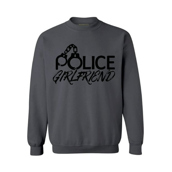 Awkward Styles Police Girlfriend Sweatshirt Police Girlfriend Sweater Valentine's Day Gift Police Officer Girlfriend Valentine Sweater for Women Girlfriend Gifts Proud Police Girlfriend Sweatshirt