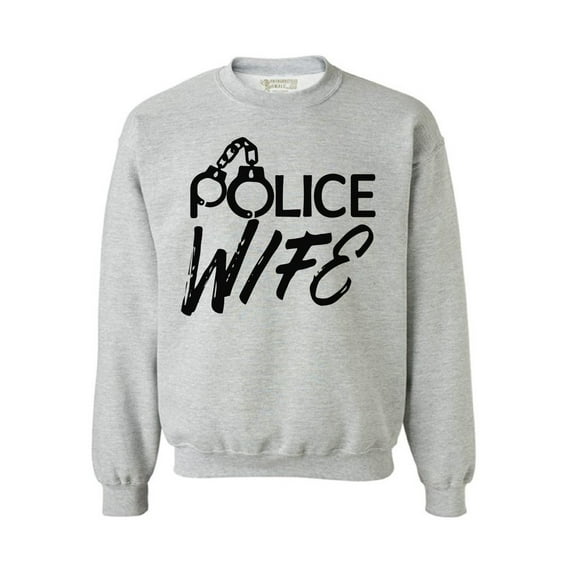 Awkward Styles Police Wife Sweatshirt Police Wife Sweater Valentine's Day Gift Police Officer Wife Valentine Sweater for Women Police Wife Gifts Proud to Be a Police Wife Women's Sweatshirt