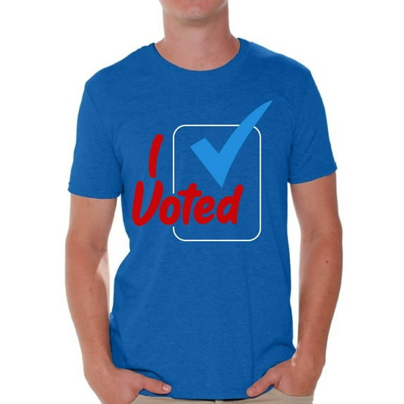 Awkward Styles Political Shirt for Men I Voted Check Mark Shirt Election 2020 Support Democracy Clothing for Men Voter T Shirt USA 2020 Election United States Mens Shirt