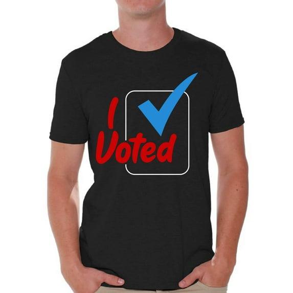 Awkward Styles Political Shirt for Men I Voted Check Mark Shirt Election 2020 Support Democracy Clothing for Men Voter T Shirt USA 2020 Election United States Mens Shirt